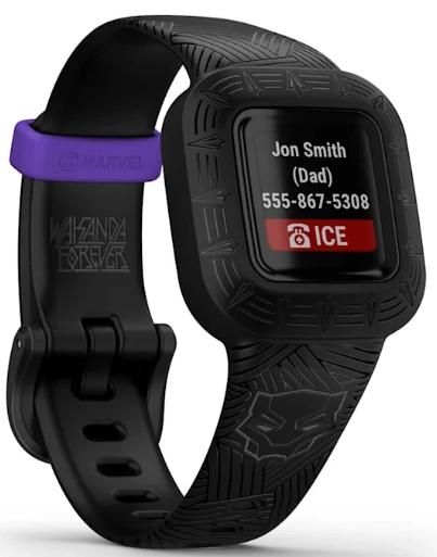 Фитнес-браслет детский Garmin Vivofit JR 3, Marvel Black Panther (010-02441-10)