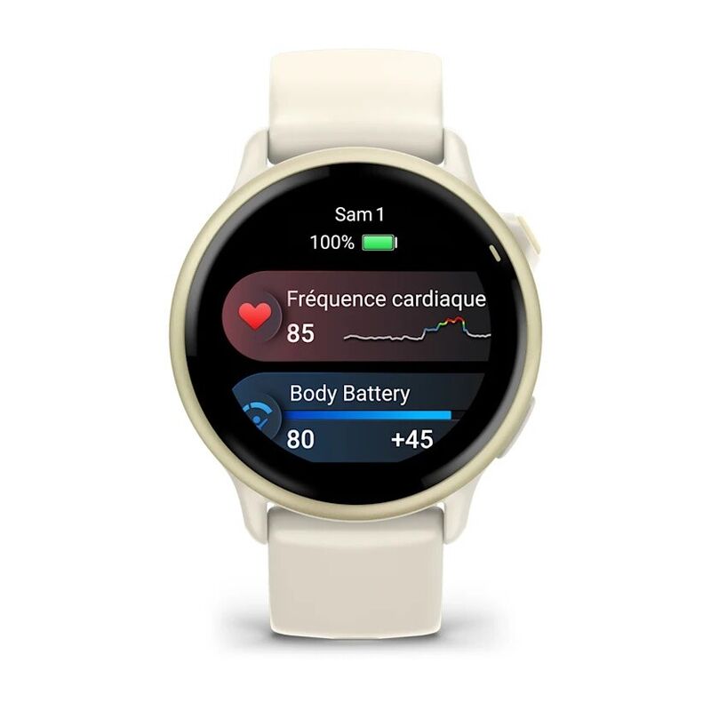 Garmin Vivoactive 6, лунно-золотистый с ремешком цвета слоновой кости (010-02985-01)