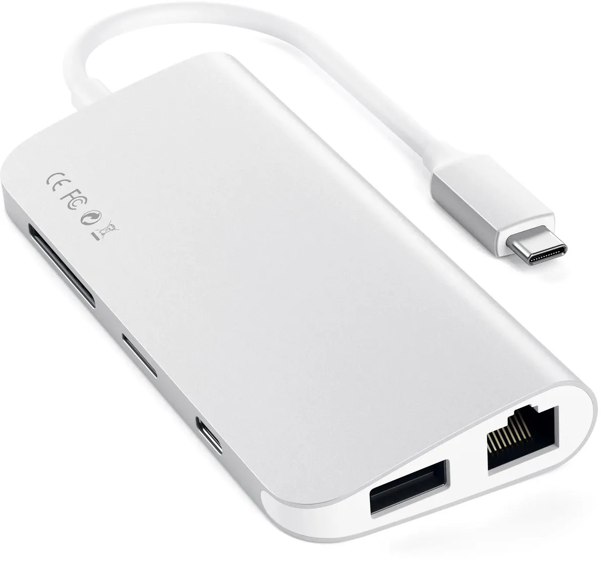 Satechi Aluminum Type-C Multimedia Adapter, серебристый (ST-TCMM8PAS)