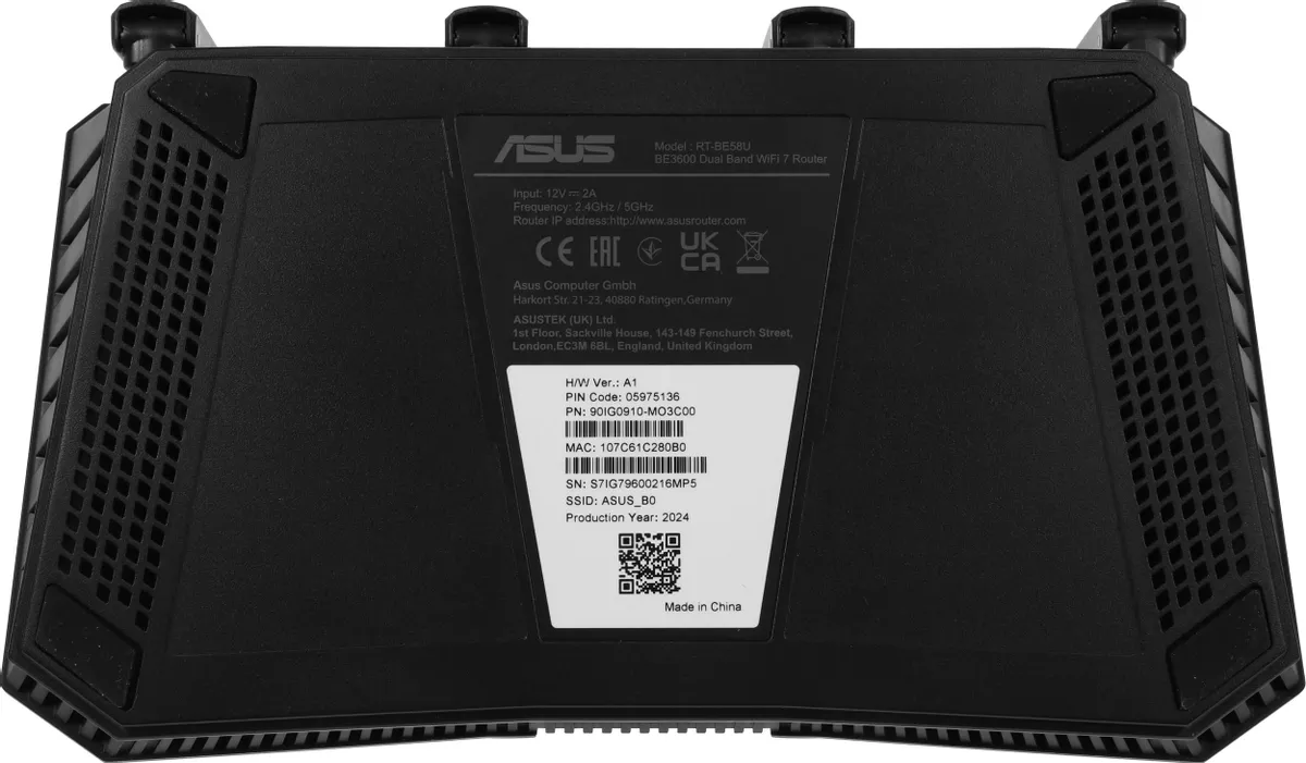 ASUS RT-BE58U, черный