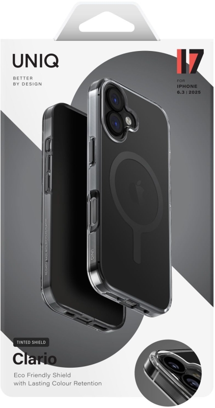 Uniq Clario с MagSafe для iPhone 17, Smoke (IP6.3(2025)-CLARMSMK)