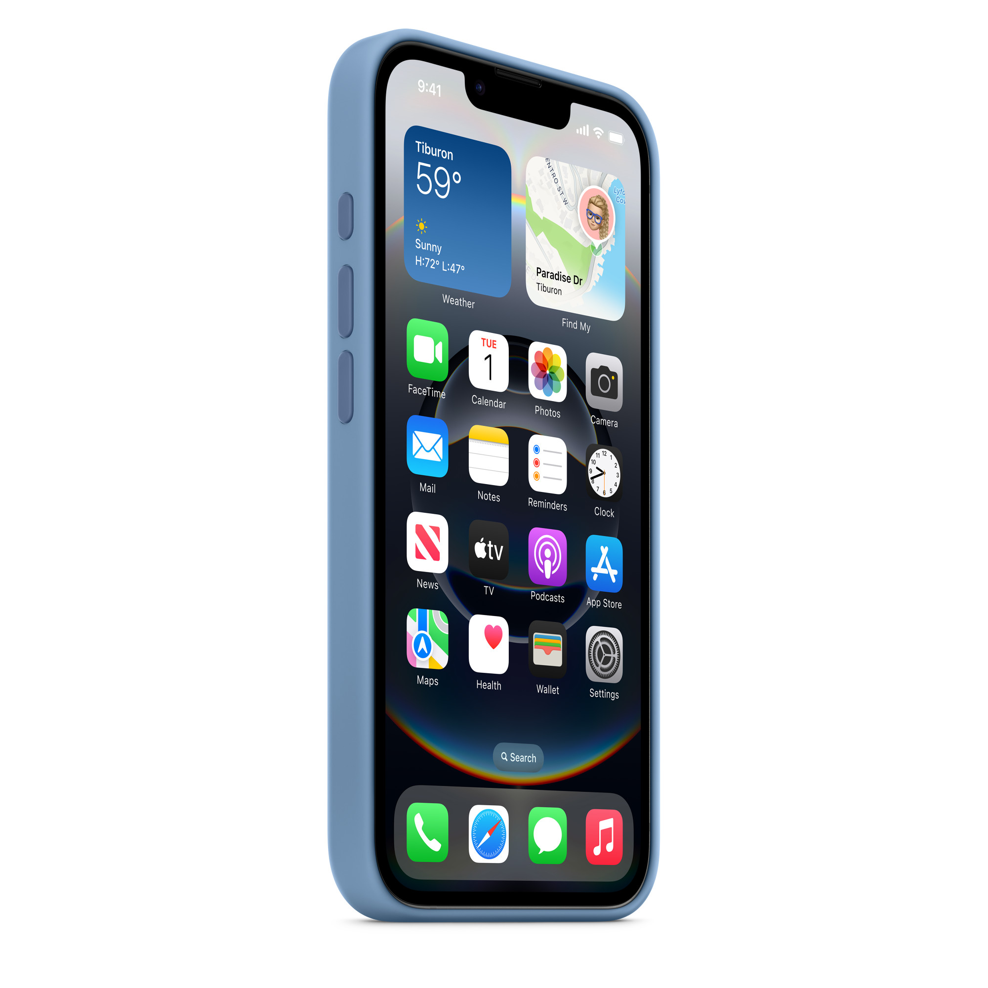 Чехол Apple для iPhone 16e Silicone Case, голубой (MD3Q4ZM/A)