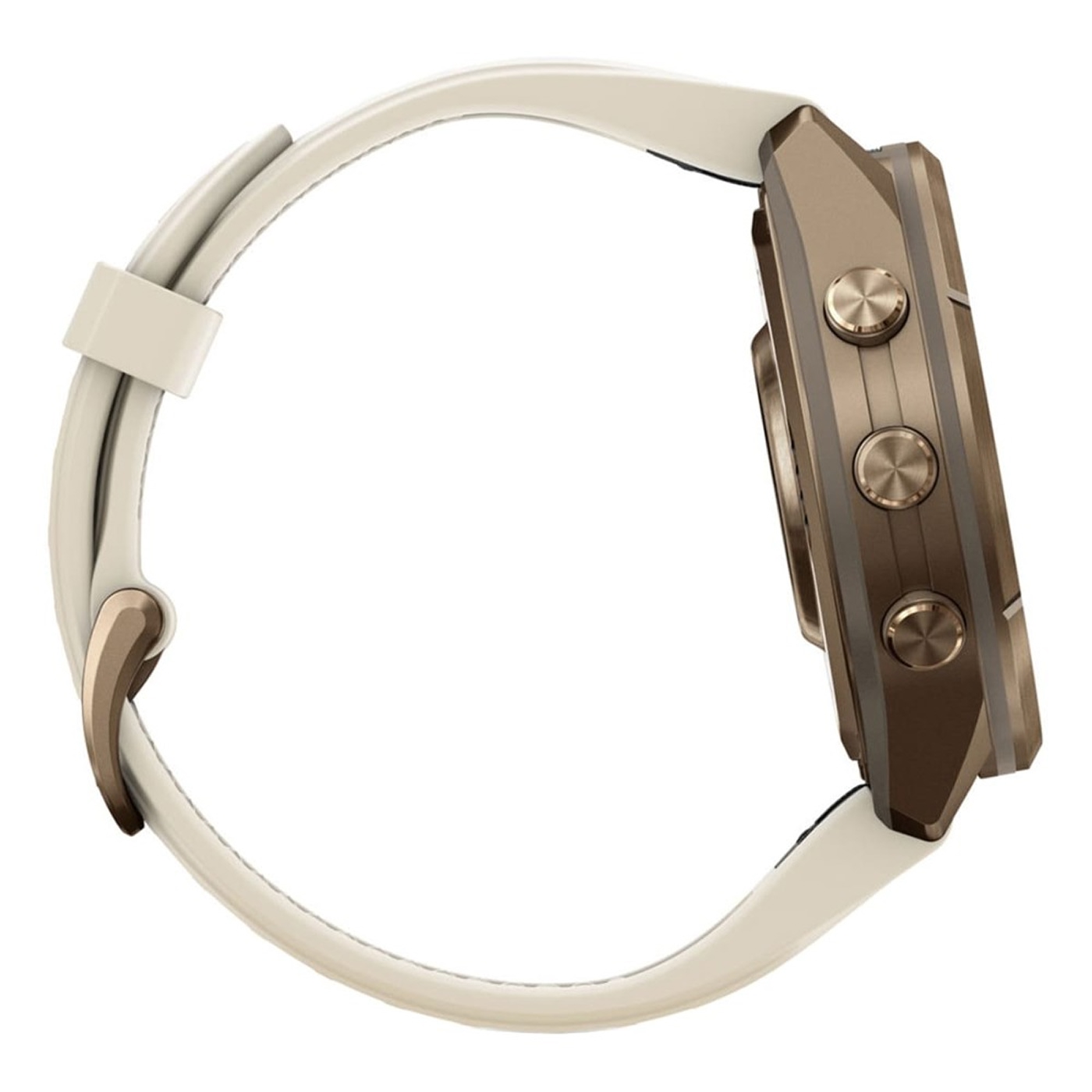 Garmin Fenix 9 Pro AMOLED 43мм inReach, Autumn Gold Titanium with Cream/French Grey Silicone Band (010-04335-01)