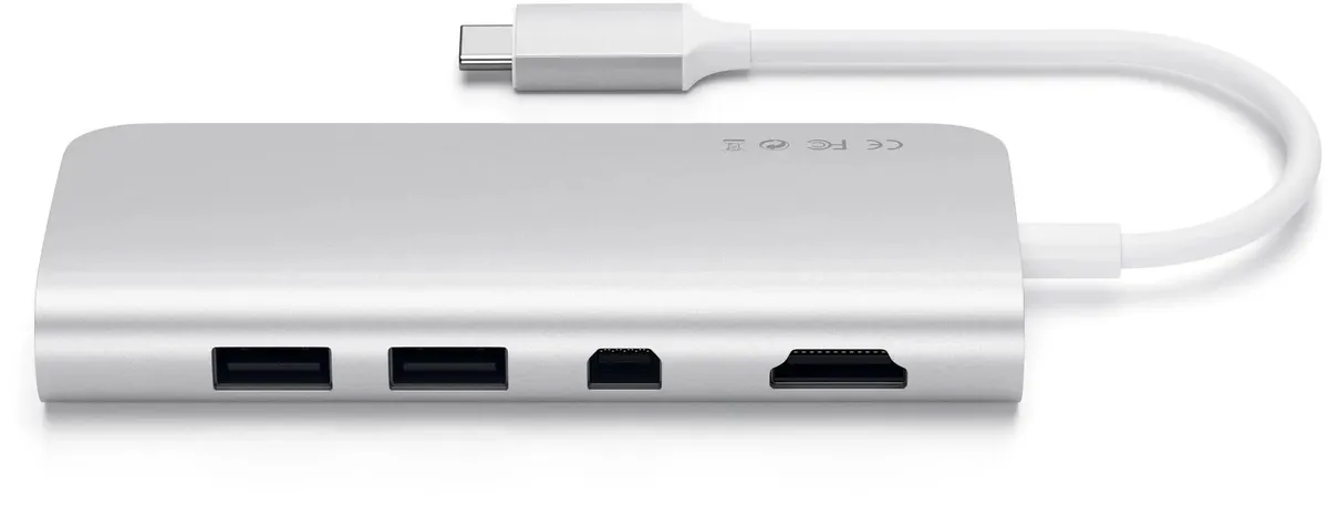 Satechi Aluminum Type-C Multimedia Adapter, серебристый (ST-TCMM8PAS)