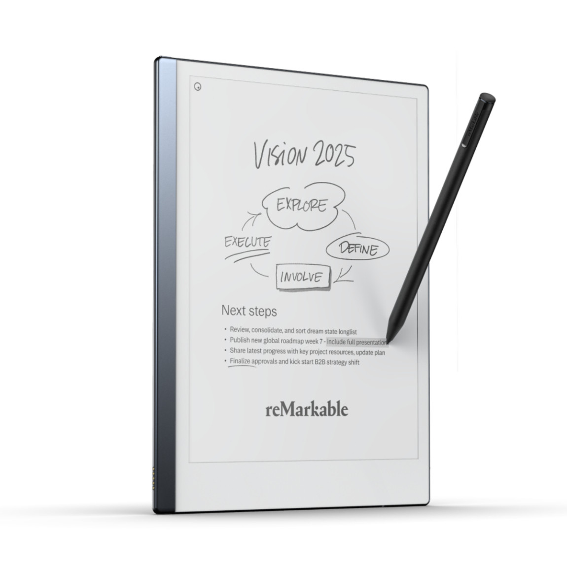 reMarkable 2 со стилусом Marker Plus и чехлом Book Folio, серый