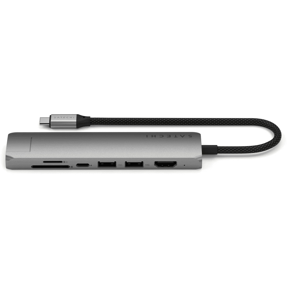Satechi 7-in-1 USB-C Slim Multiport Adapter 4K, серый (ST-P7SM)