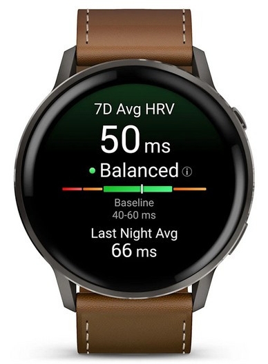 Garmin Venu 4 45mm Slate with Black Silicone Band and Brown Leather Band (010-03014-03)