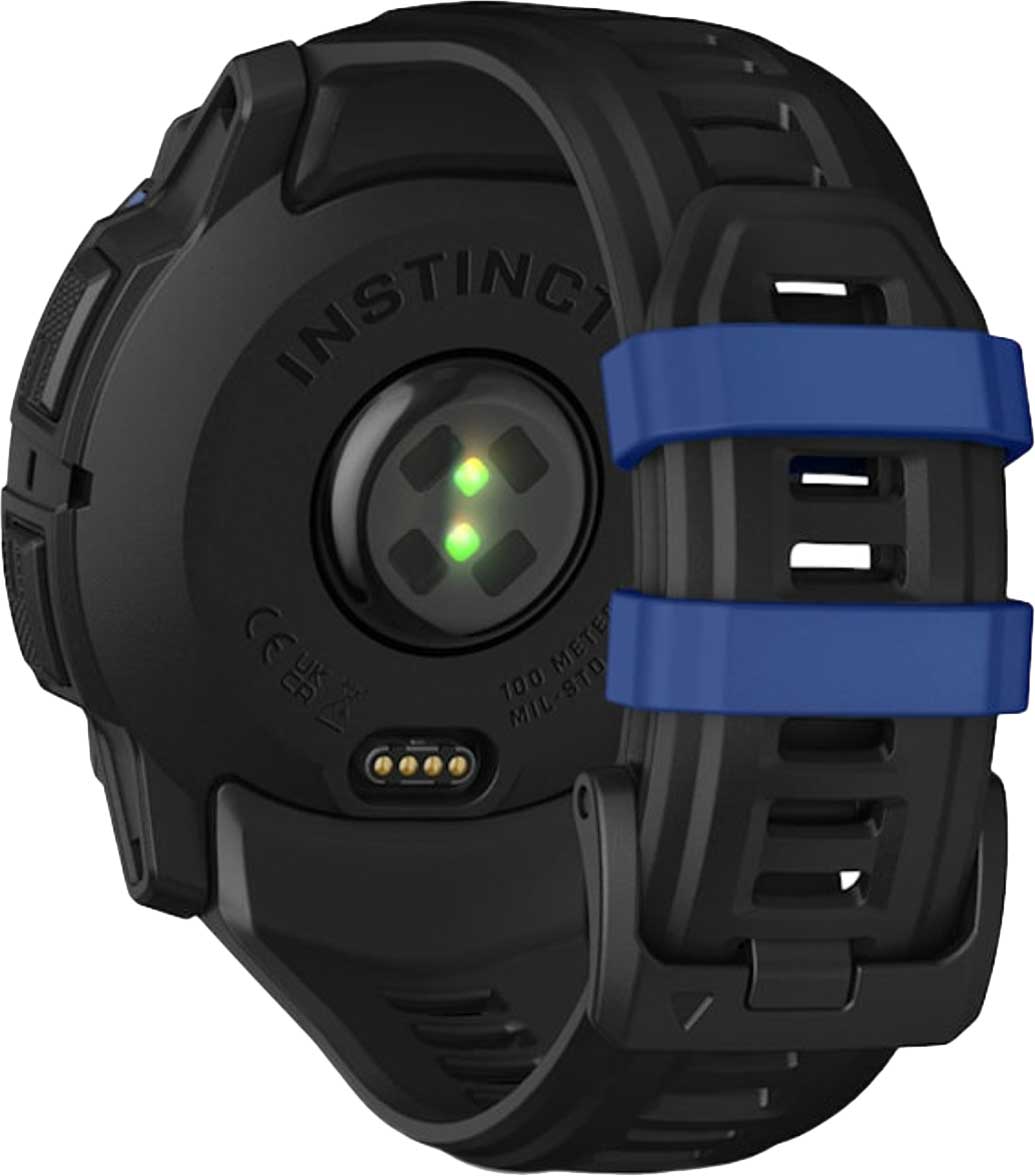 Garmin Instinct 3 50 mm AMOLED Black with Bolt Blue Accents (010-03020-03)