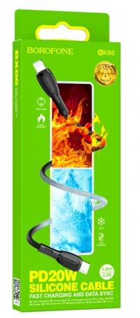 Borofone Type-C-Lightning 1м BX86, черный