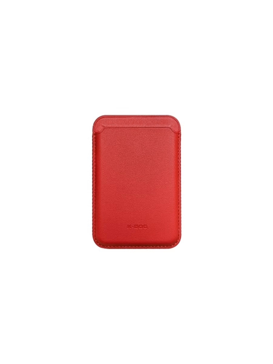K-Doo / Визитница на магните, картхолдер на телефон, кредитница, чехол для телефона Leather Wallet Case, красный