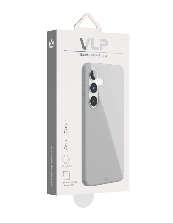 Чехол VLP Aster Case с MagSafe для Samsung Galaxy S25, серый (1057114)