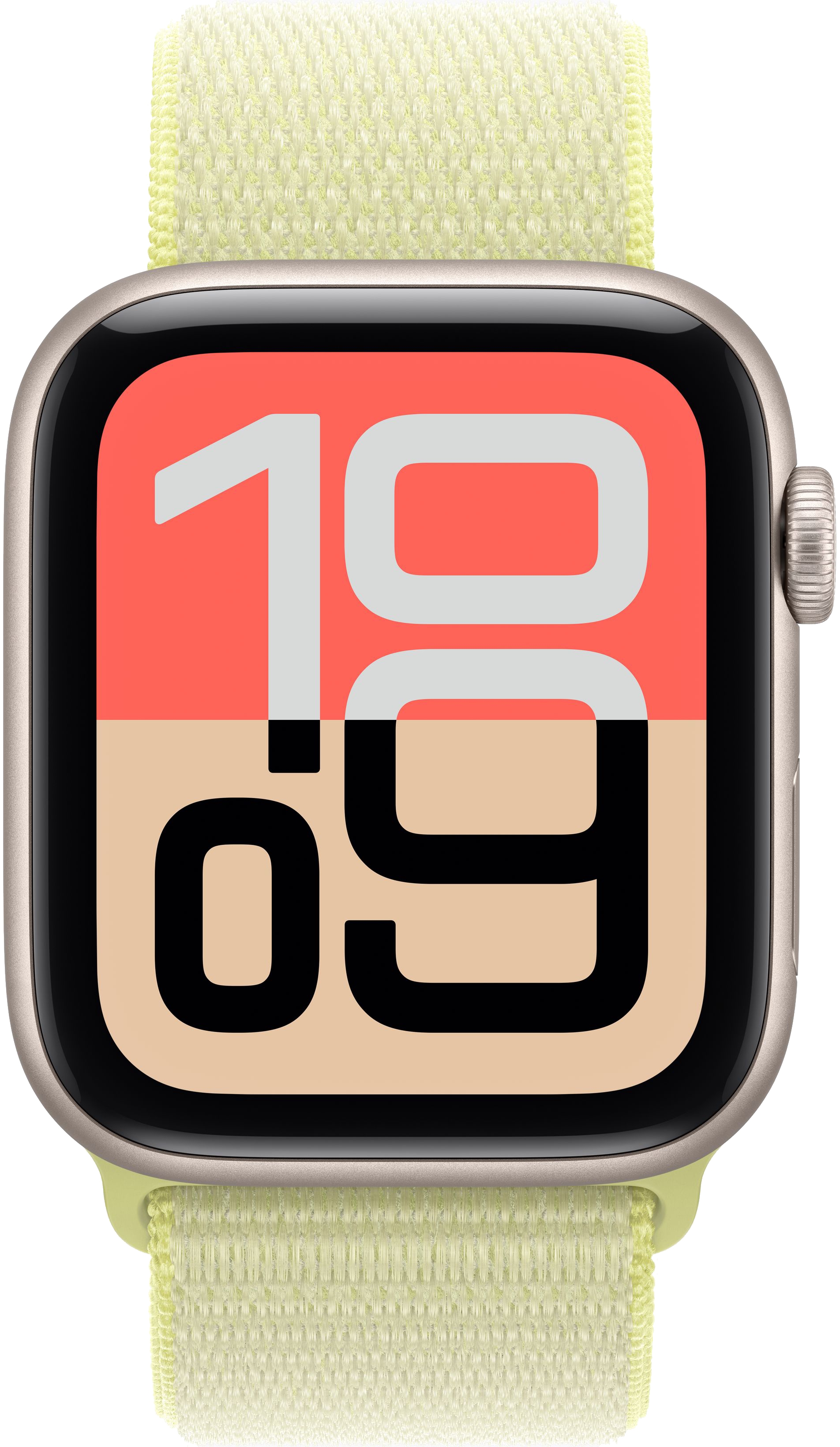 Умные часы Apple Watch SE 3 44mm (2025) Starlight Aluminum Case with Sport Loop Neon Yellow