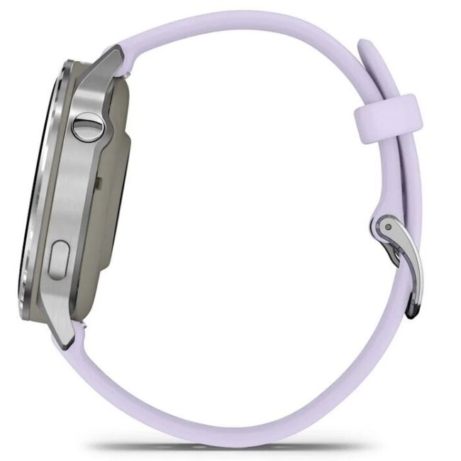 Garmin Venu 4 41mm Silver Bezel With Periwinkle Silicone Band (010-03013-01)
