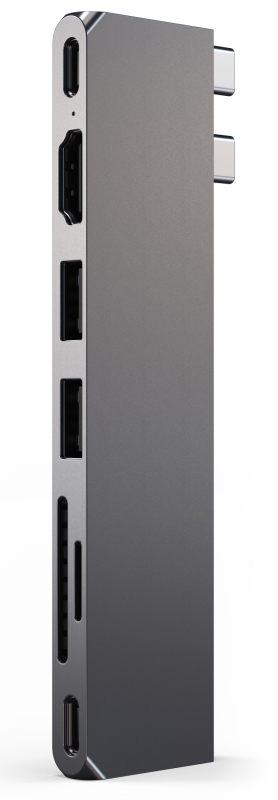 Адаптер Satechi USB-C Pro Hub Slim, серый космос (ST-HUCPHSM)