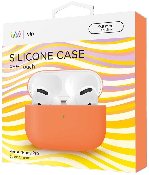 Силиконовый чехол "vlp" для Apple AirPods Pro, оранжевый