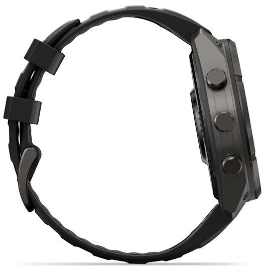 Умные часы Garmin Fenix 9 Pro AMOLED 47мм, темно-серый с черным силиконовым ремешком (010-04336-16)