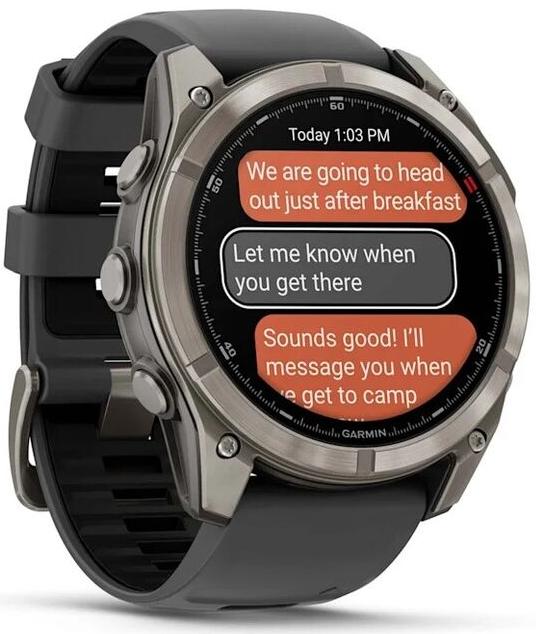 Смарт-часы Garmin Fenix 8 Pro 51 mm Amoled Sapphire Lens Titanium With Graphite/Black Silicone Band, серый (010-03199-11)