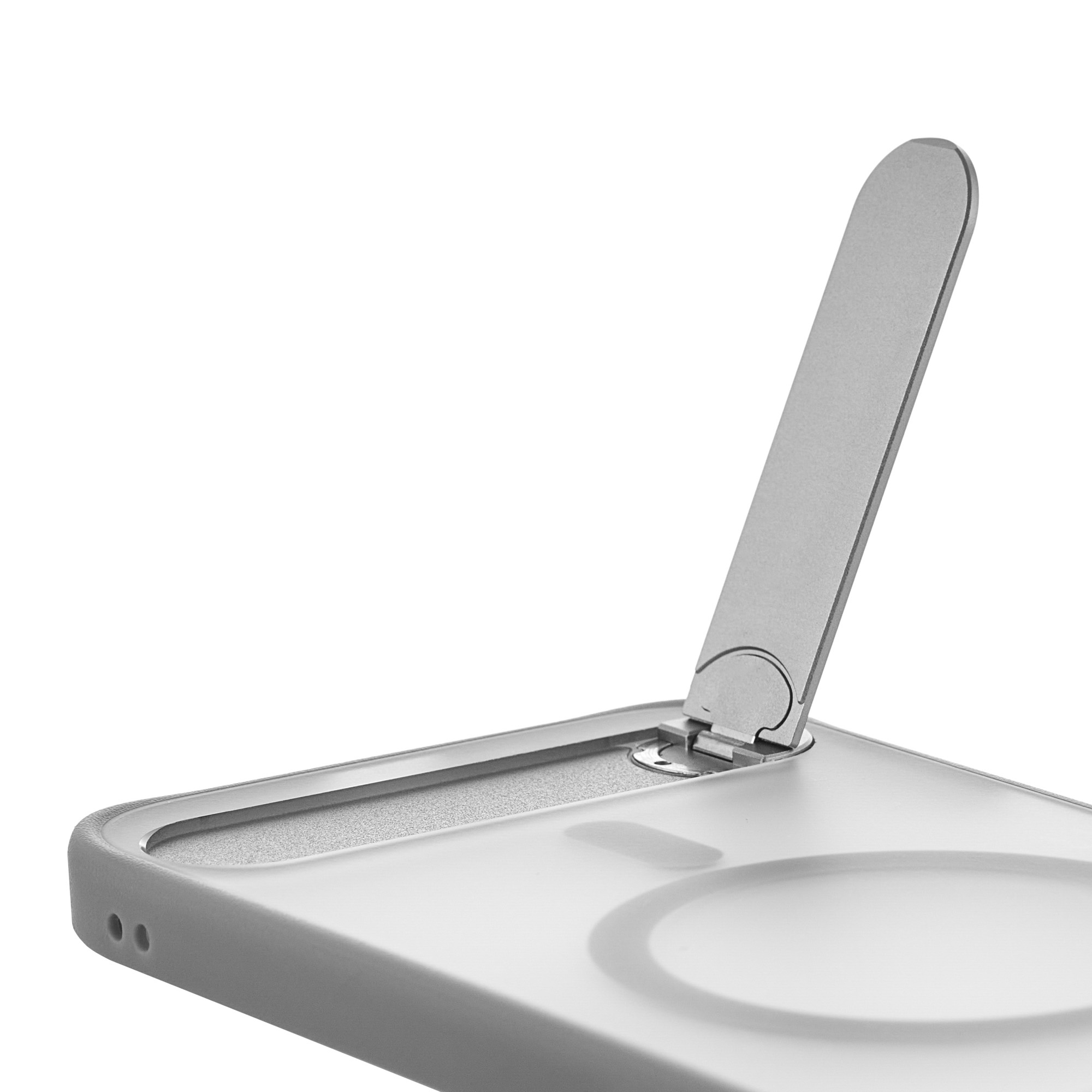 uBear Stand 360° Mag Case с MagSafe для iPhone 17 Pro Max (силикон, софт-тач), серый (CS588GR69PST-I25M)