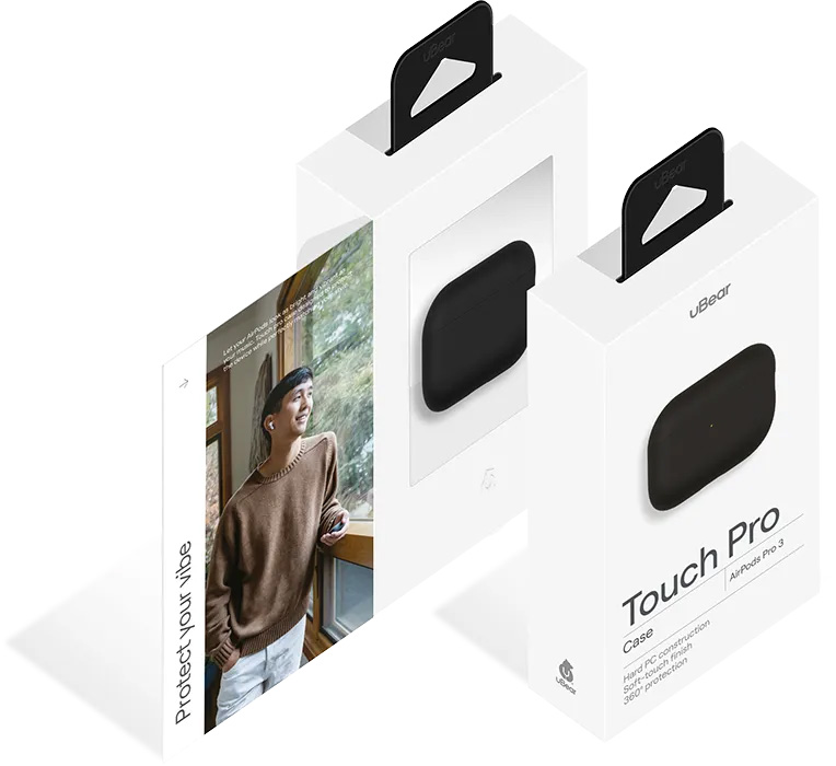 Чехол uBear Touch Pro Case для AirPods Pro 3, усиленный черный (CS622BL15TP-APPRO3)