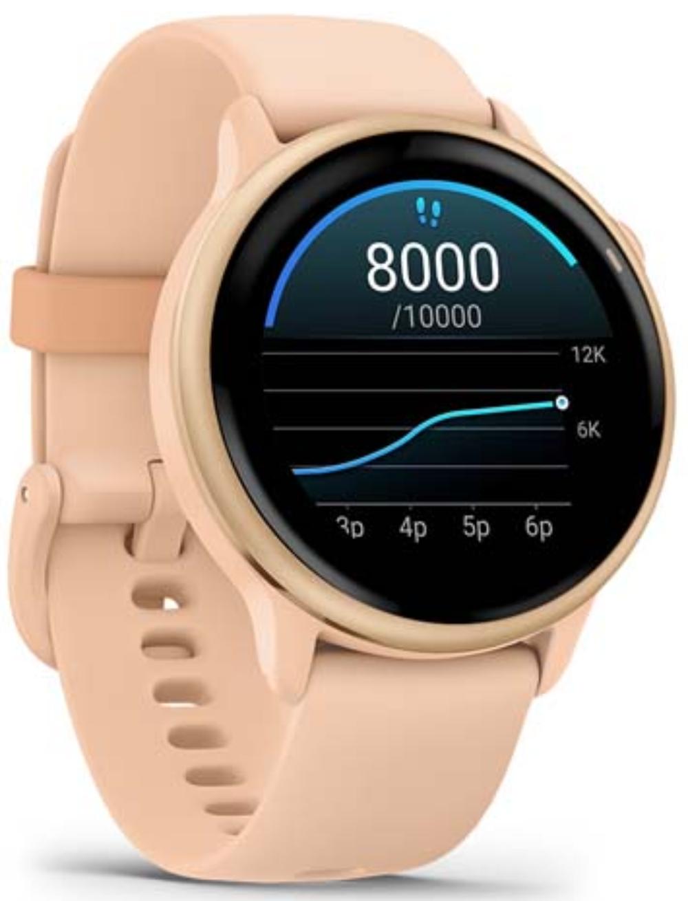 Смарт-часы Garmin Vivoactive 6, розовые с розовым ремешком (010-02985-43)