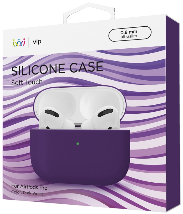 Силиконовый чехол "vlp" для Apple AirPods Pro, темно-фиолетовый