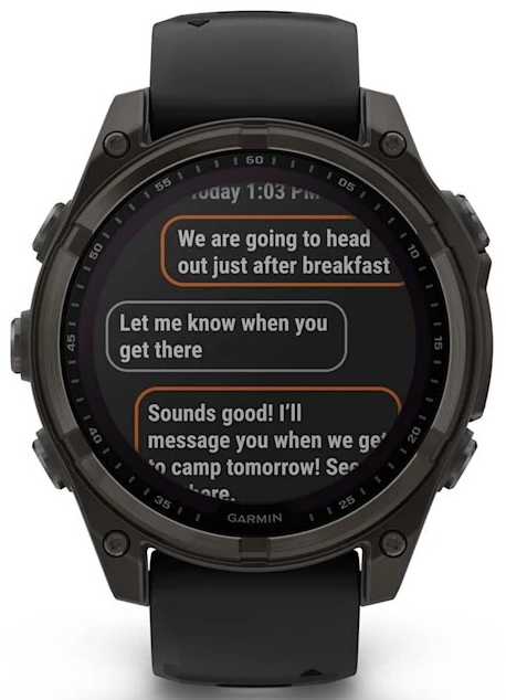 Garmin Fenix 8 47mm Solar, Sapphire, титановый угольно-серый DLC с черным ремешком (010-02906-11)