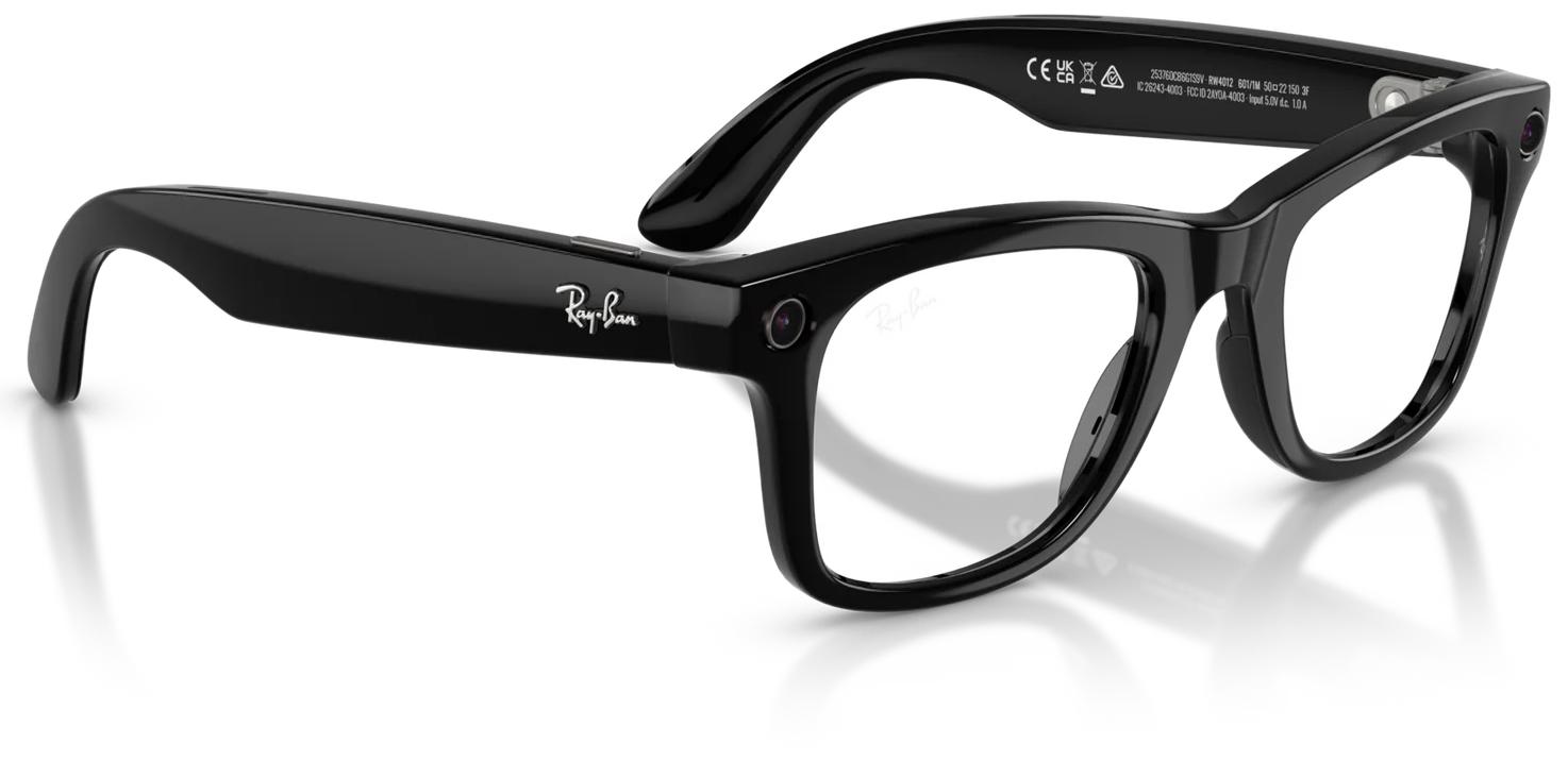 Умные очки Ray-Ban Meta (Gen 2) Wayfarer RW4012 155-53 Size, Shiny Black/Transitions Graph Green (8056262721308)