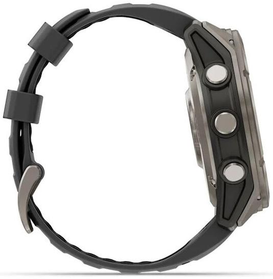 Смарт-часы Garmin Fenix 8 Pro 51 mm Amoled Sapphire Lens Titanium With Graphite/Black Silicone Band, серый (010-03199-11)
