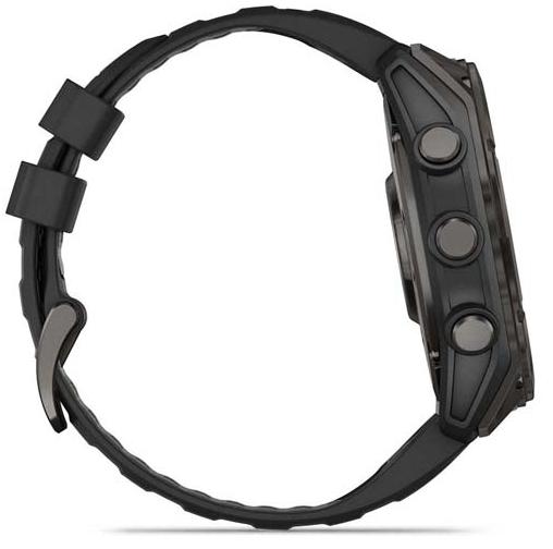 Умные часы Garmin Fenix 8 51 мм AMOLED, черный/серый с силиконовым ремешком (010-02905-63)