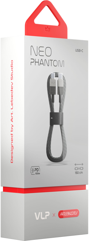 VLP NEO Phantom USB-C ,100Вт, 1,5м, серый