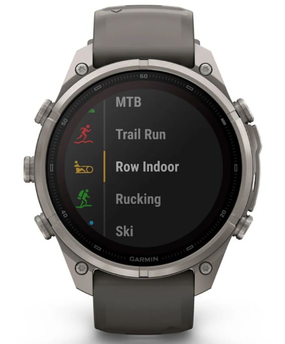 Garmin Fenix 9 Pro Solar 47мм inReach Titanium with Pebble Grey Silicone Band (010-04338-11)