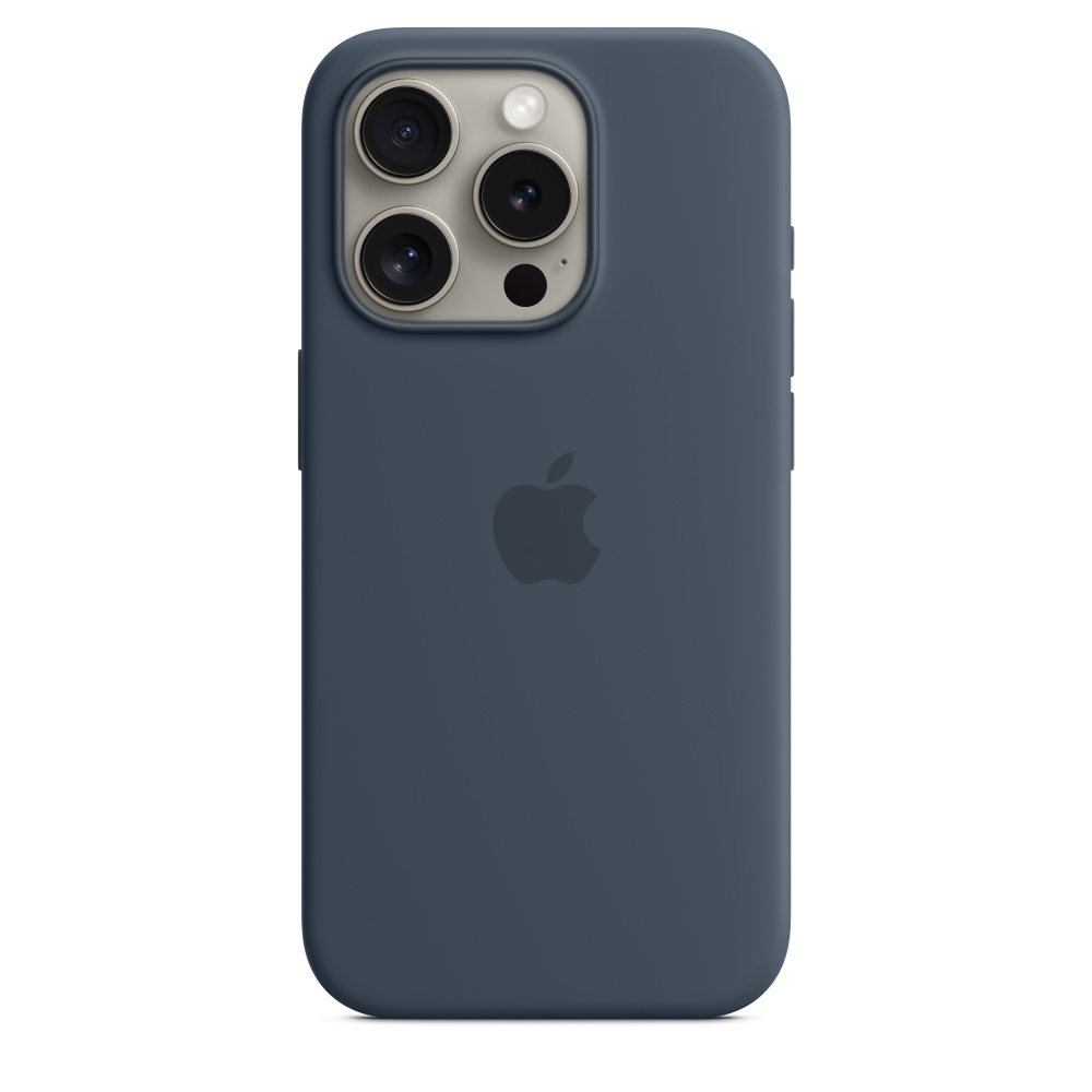Чехол Apple iPhone 15 Pro Silicone Case с MagSafe, Storm Blue (MT1D3)