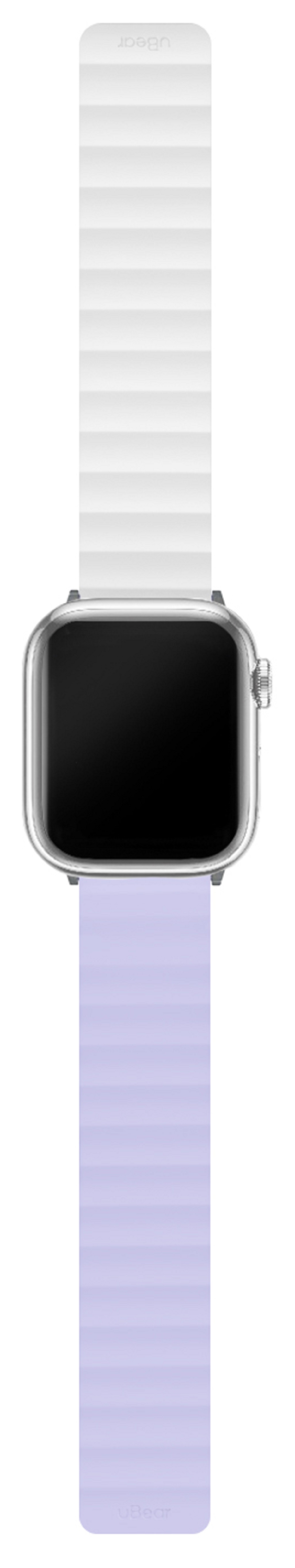 Ремешок силиконовый uBear Mode для Apple Watch 38/40/41 мм, лавандовый/белый (WB12LW01SM-AW)