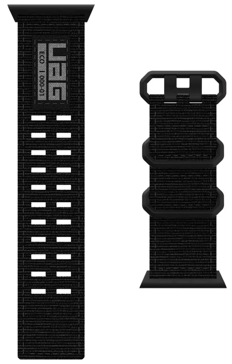 Ремешок UAG Metropolis Strap для Apple Watch 49/46/45/44/42, черный (Black Titanium) (194159114037)