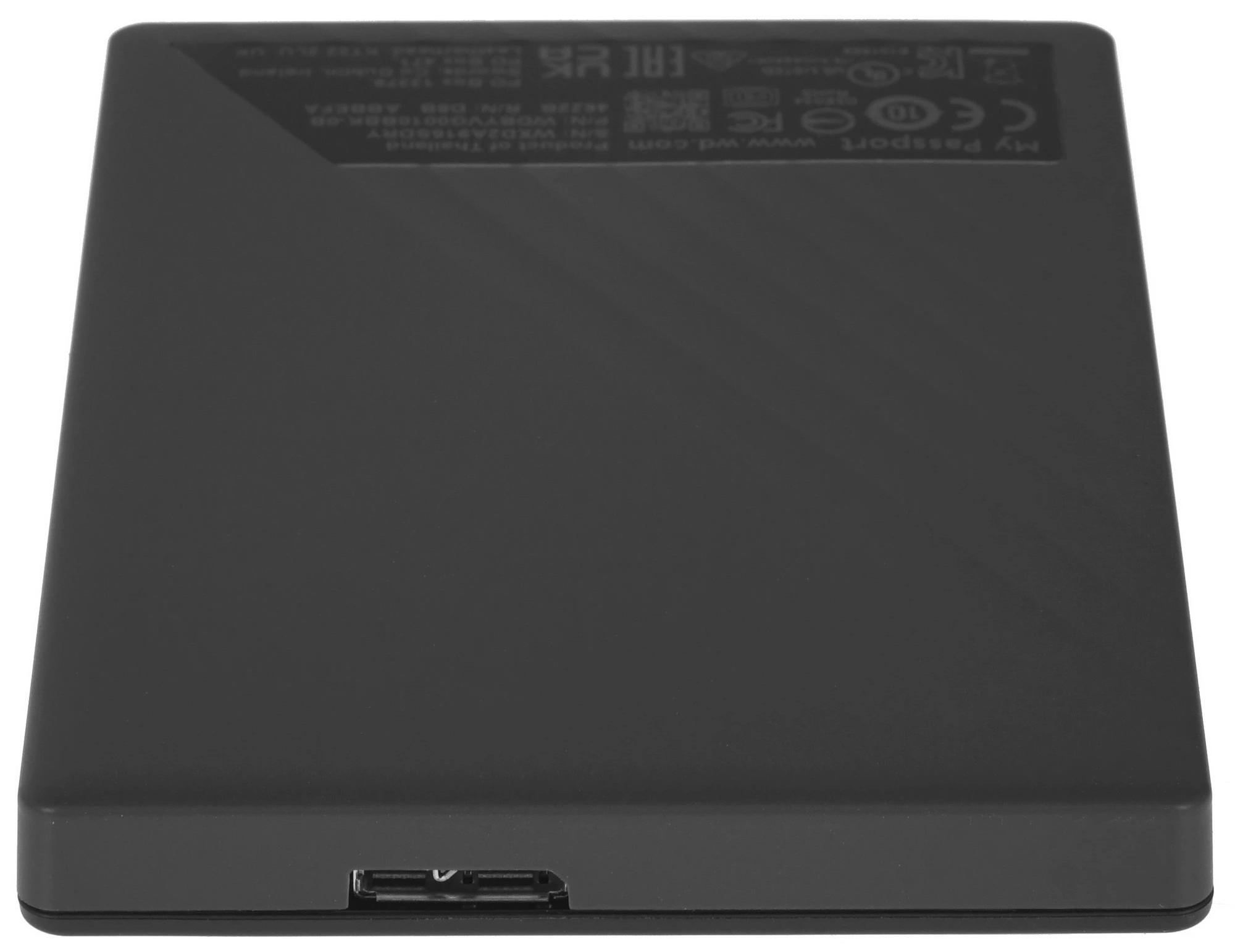 Внешний HDD WD My Passport 1ТБ, черный (WDBYVG0010BBK-WESN)