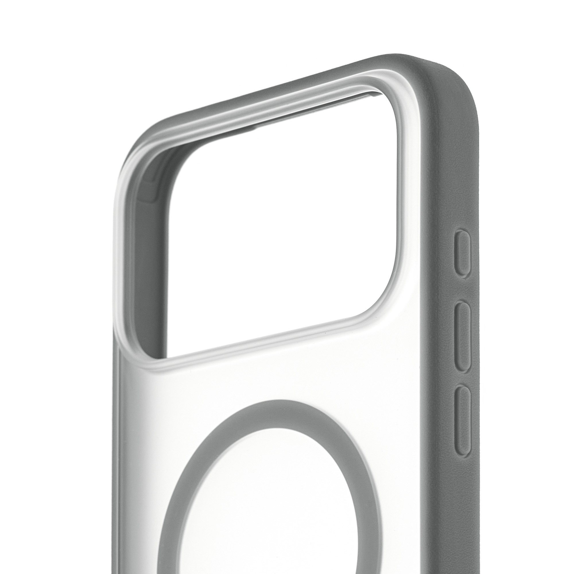 uBear Stand 360° Mag Case с MagSafe для iPhone 17 Pro Max (силикон, софт-тач), серый (CS588GR69PST-I25M)