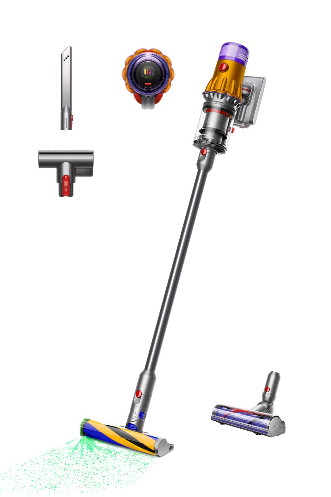 Dyson V12 Detect Slim Absolute, Yellow/Nickel (630917-01) UK