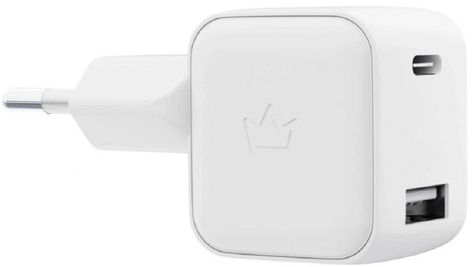 Сетевое зарядное устройство VLP G-Charge USB-C+USB-A, PD, QC, 30W, белый