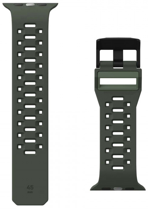 Силиконовый ремешок UAG Civilian Silicone Strap для Apple Watch 44/45/46/49мм, оливковый (194002117272)