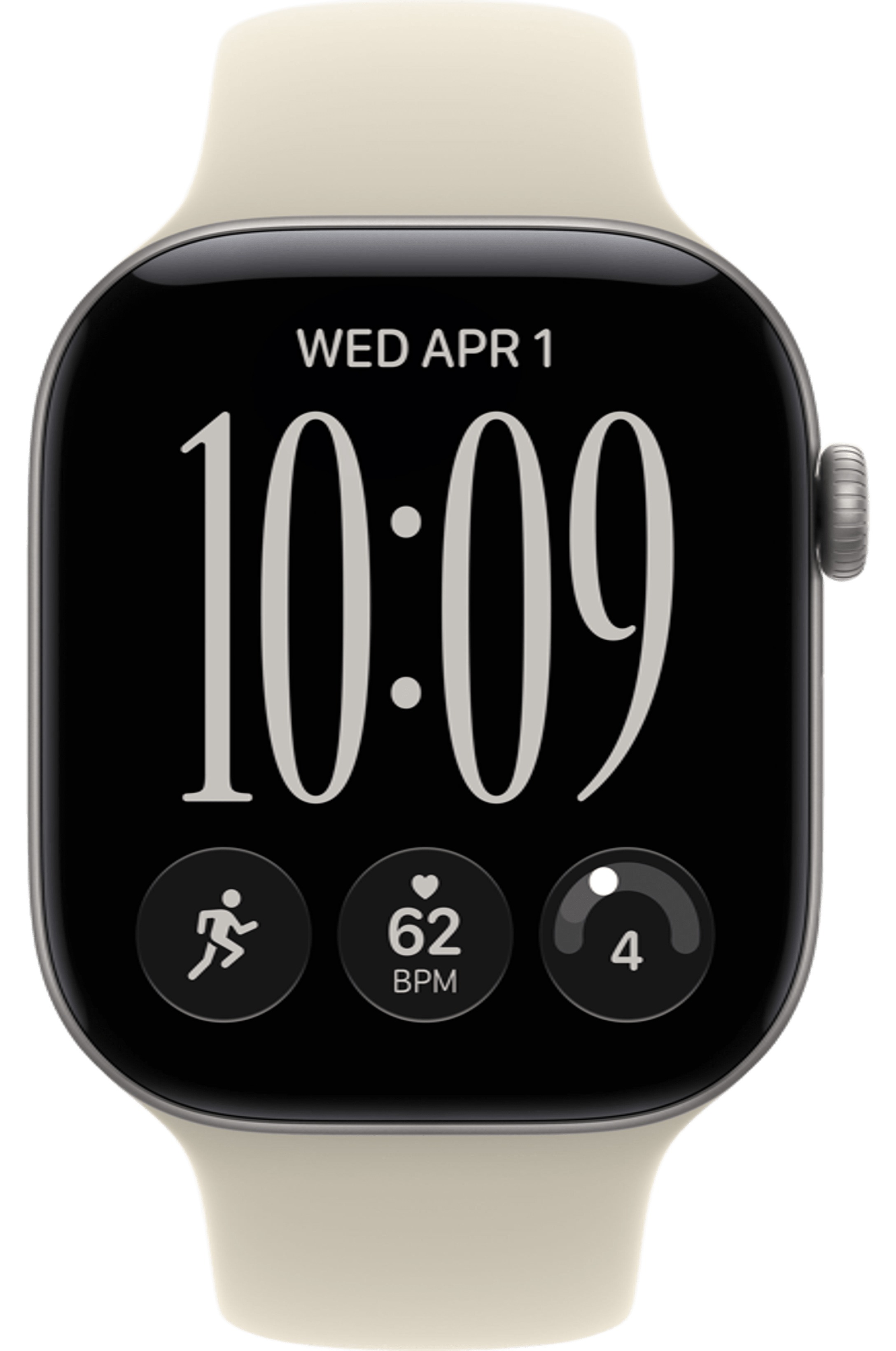 Apple Watch Series 12 42mm Space Gray Aluminum Case with Sport Band Sand