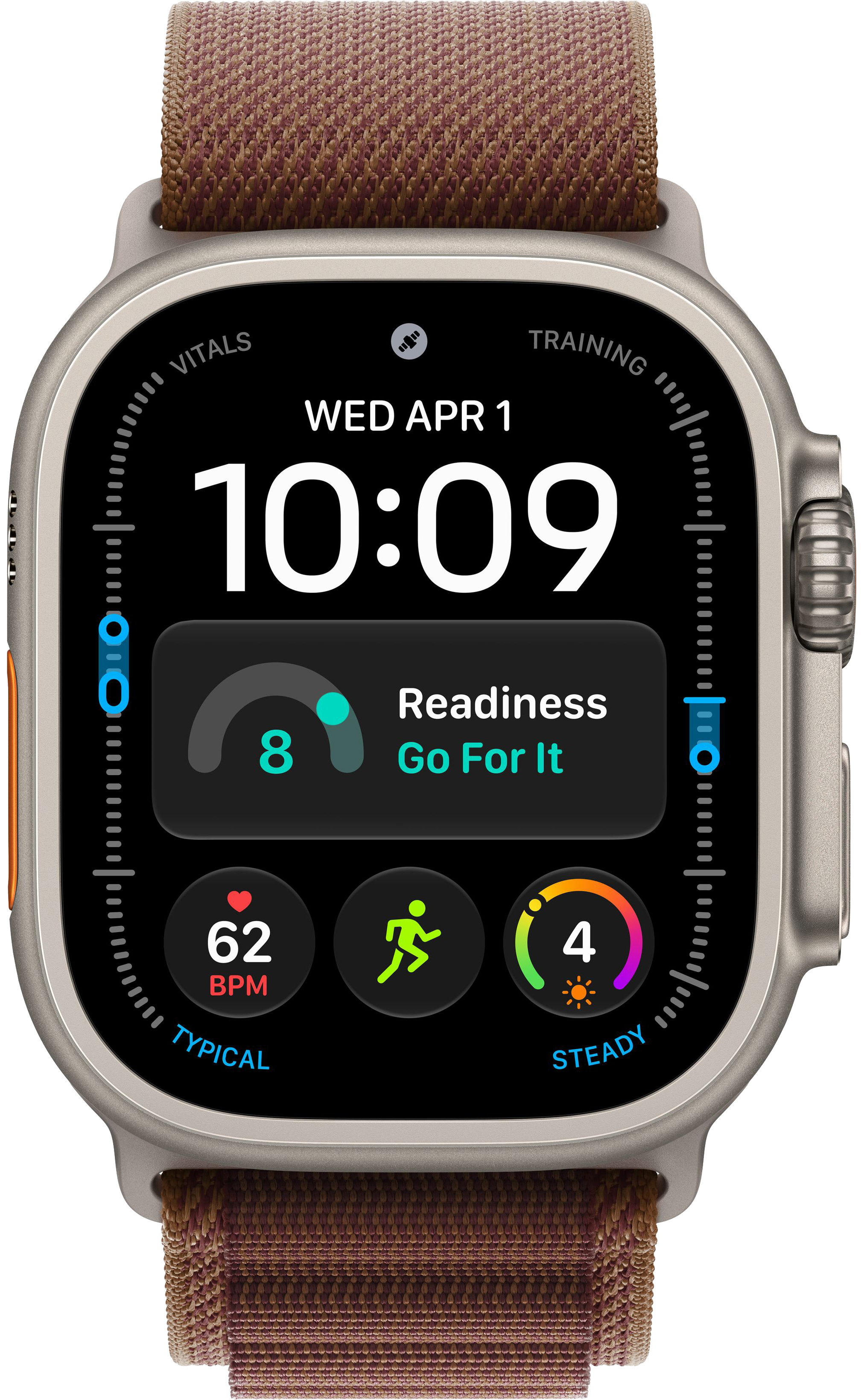 Apple Watch Ultra 4 (2026) 49mm Natural Titanium Case with Burgundy Alpine Loop Large