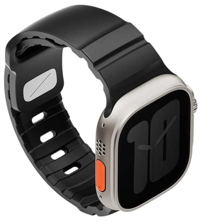 Ремешок Uniq Alton Silicon Strap для Apple Watch 44/45/46/49мм, черный (49MM-ALTONMBLK)