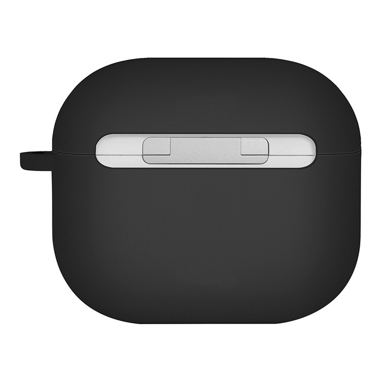 Чехол + карабин Uniq NEXO Liquid silicone для AirPods 4, черный (AIRPODS(2024)-NEXOBLK)