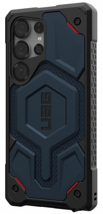 Чехол UAG Monarch Pro Series with MagSafe для Samsung Galaxy S25 Ultra, синий (Kevlar Mallard) 214461113955