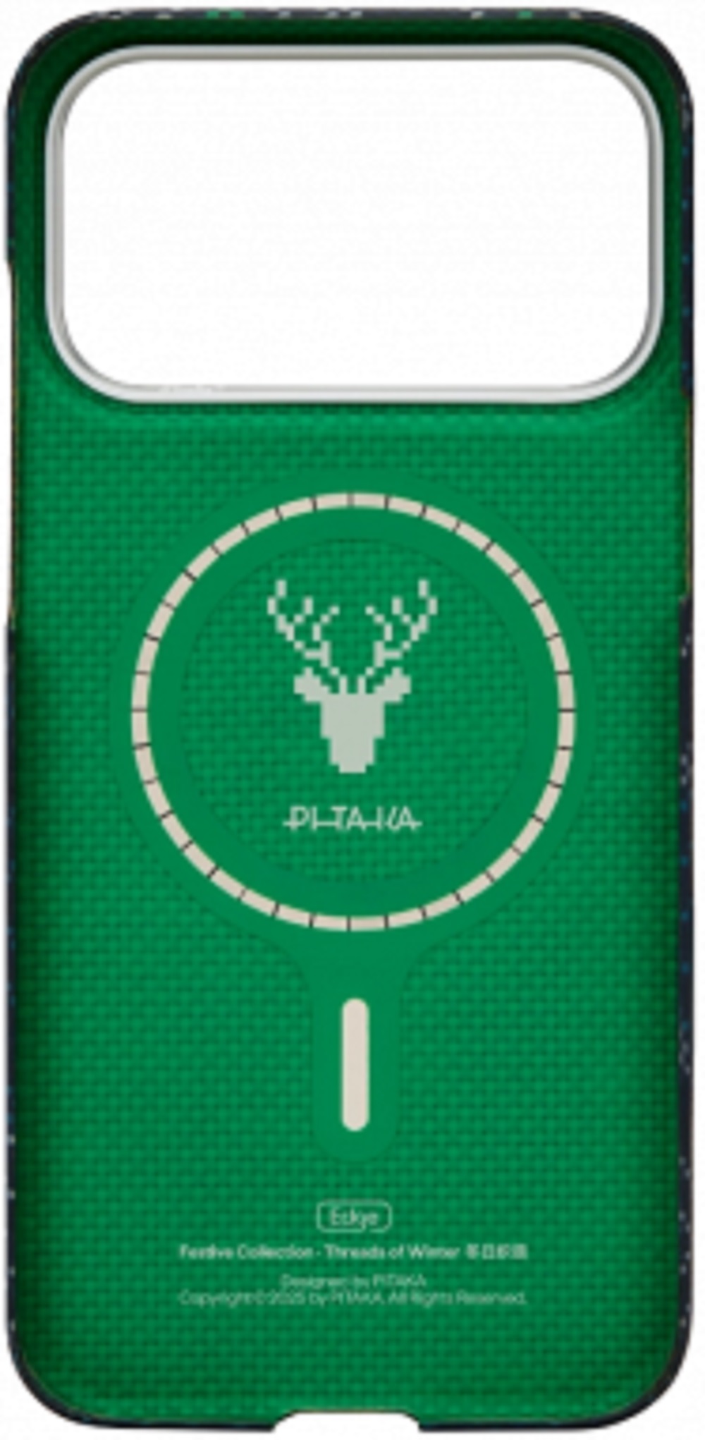 Чехол Pitaka Threads of Winter Ultra-Slim (PitaTap) с MagSafe для iPhone 17 Pro, синий (CP1701BP)