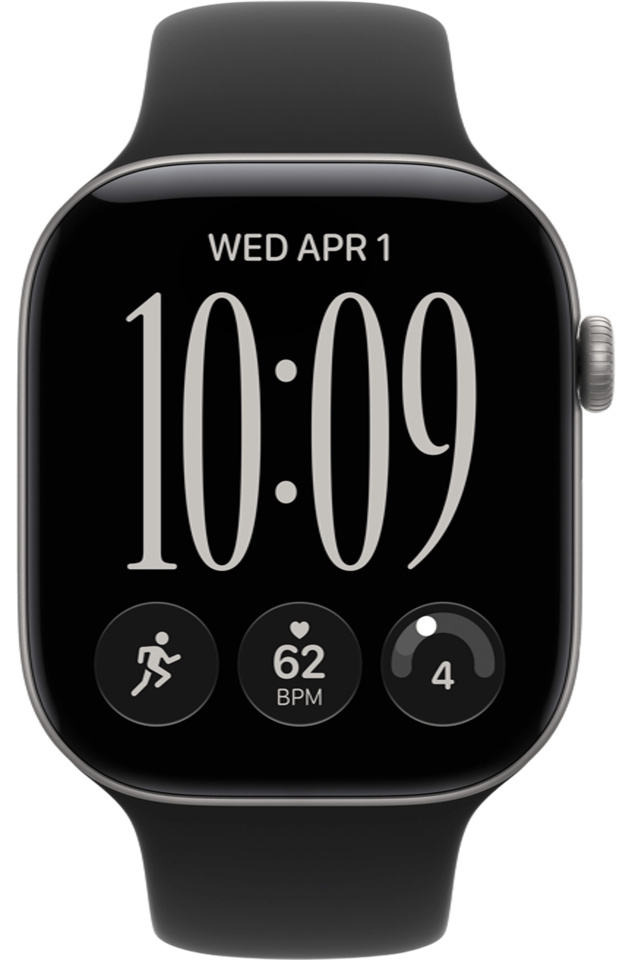 Apple Watch Series 12 46mm Space Gray Aluminum Case with Sport Band Black