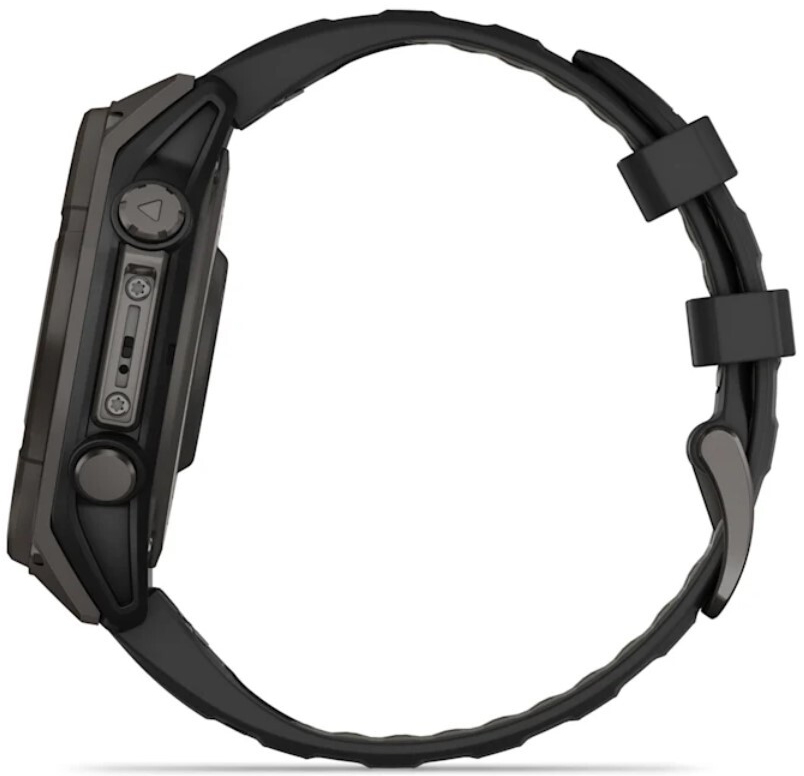 Garmin Fenix 8 47mm Solar, Sapphire, титановый угольно-серый DLC с черным ремешком (010-02906-11)