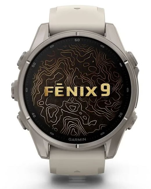 Garmin Fenix 9 AMOLED 43мм Titanium with Fog Grey Silicone Band (010-04761-01)