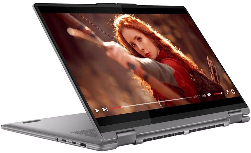 Ноутбук Lenovo Yoga 7 2-in-1 16AHP9 16" (AMD Ryzen 7 8840HS, AMD Radeon 780M Graphics) 16ГБ, 512ГБ, Win 11 Home, серый (83DM0006US)