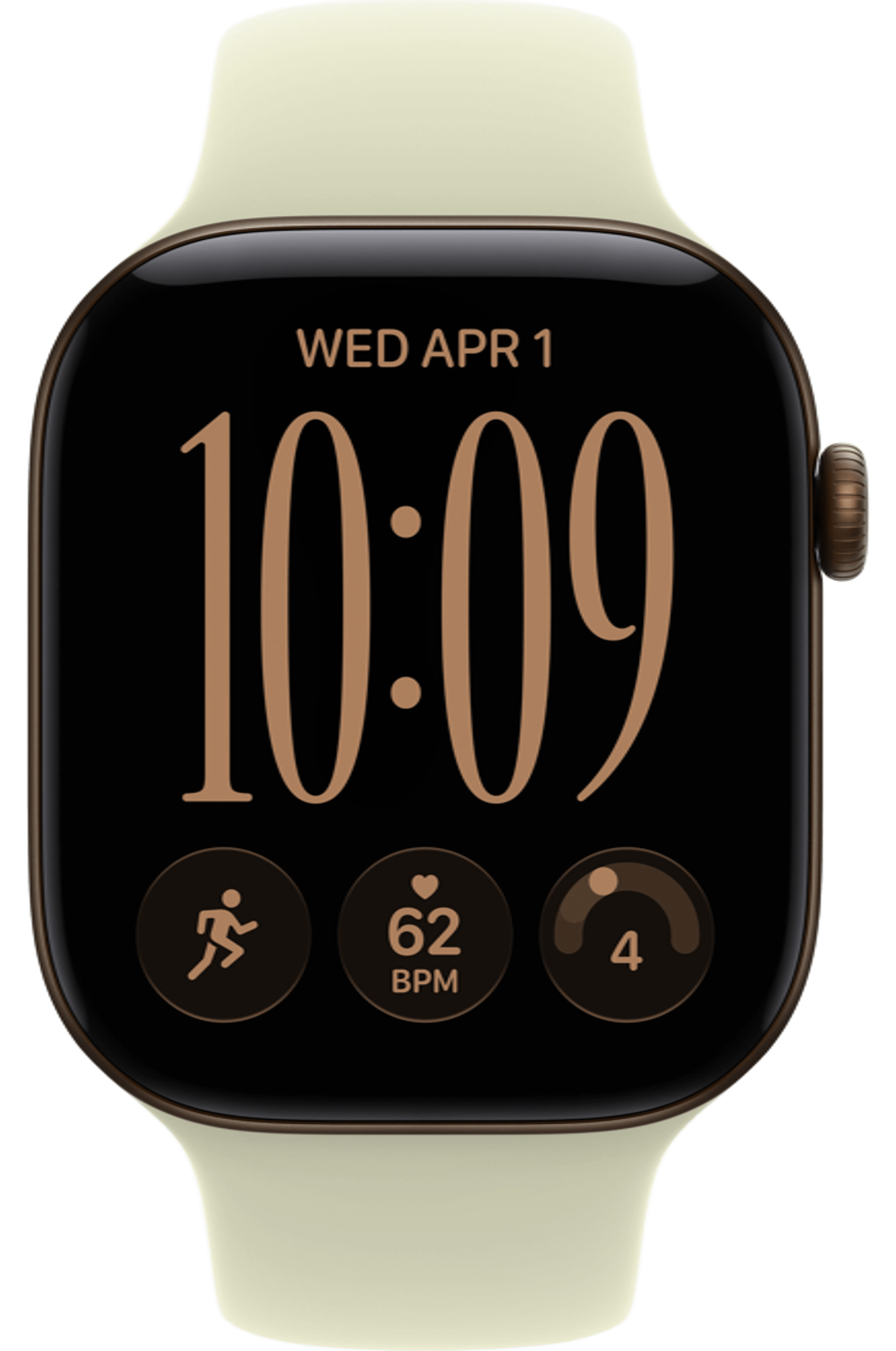 Apple Watch Series 12 46mm Dark Bronze Aluminum Case with Sport Band Pale Succulent